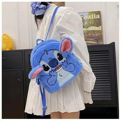 Disney Stitch Plush Backpack – Large-Capacity Cartoon School Bag for Kids & Kindergarten Gift