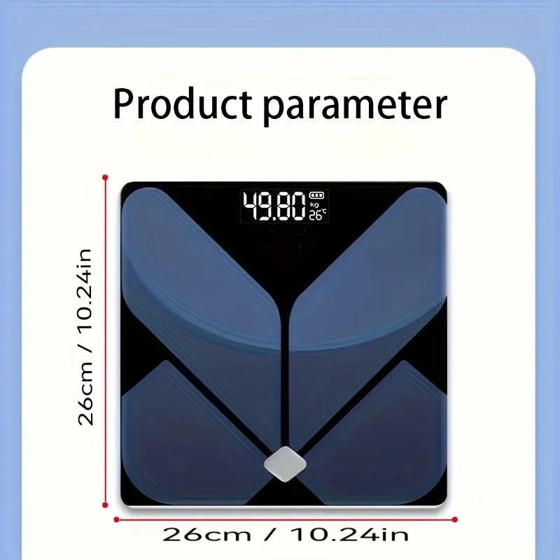 High Precision 400lb Digital Bathroom Scale with Backlit LCD & Temperature Display – Battery Powered for Home, Bathroom & Dorm Use
