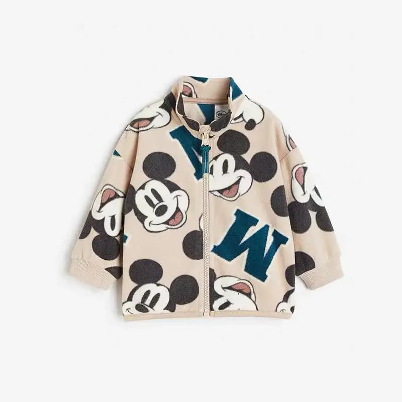 Mickey Pattern Baby Winter Coat – Cartoon Jacket for Boys & Girls, Kids' Warm Outerwear