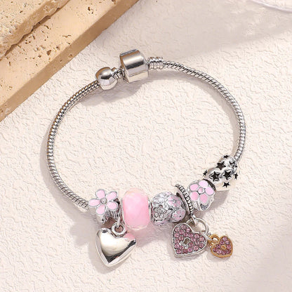 Women's Fashion Beaded Love & Family Bracelet – Multi-Element Jewelry Accessories for Daily Wear, Parties & Holiday Gifts