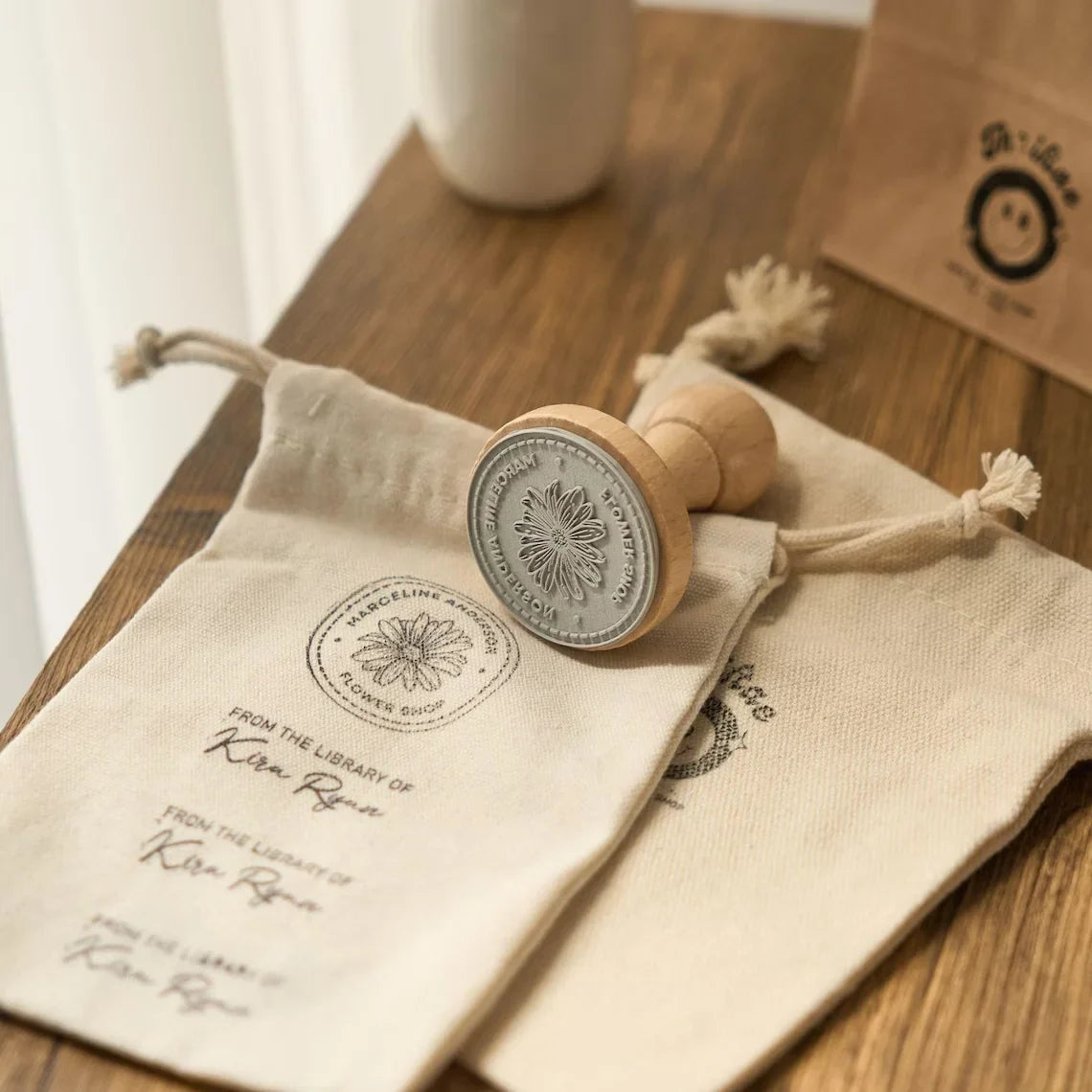 Personalized Custom Wooden Stamp – Wedding Seal, Logo Stamp for Invitations, Stationery, Name & Business Branding