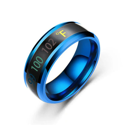 Smart Stainless Steel Mood Ring – Temperature Sensitive Couple Ring, Waterproof Intelligent Color Changing Jewelry Accessories