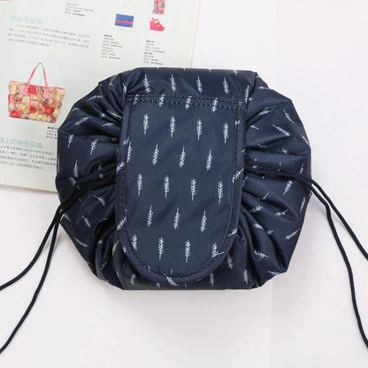 Women’s Drawstring Cosmetic Bag — Portable Waterproof Travel Makeup Organizer & Toiletry Beauty Pouch