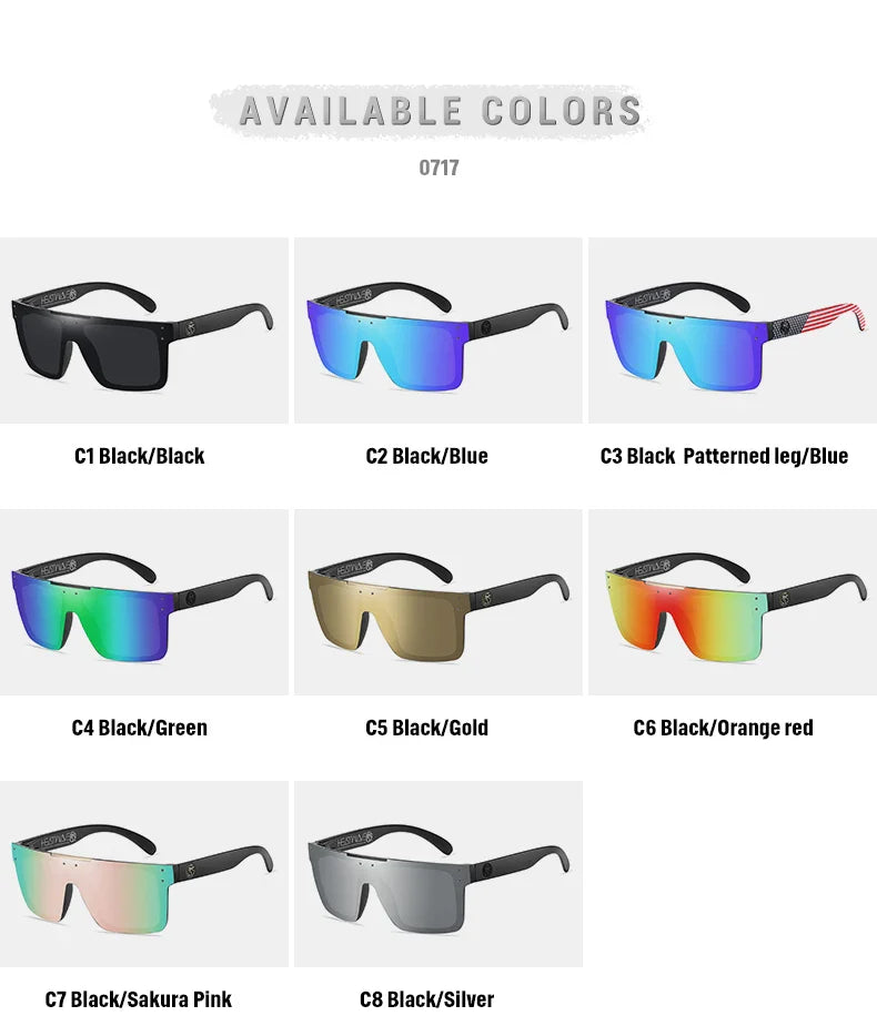NEW Luxury Brand Mirrored Polarized Sunglasses — Men’s Sport Goggles with UV400 Protection & Case