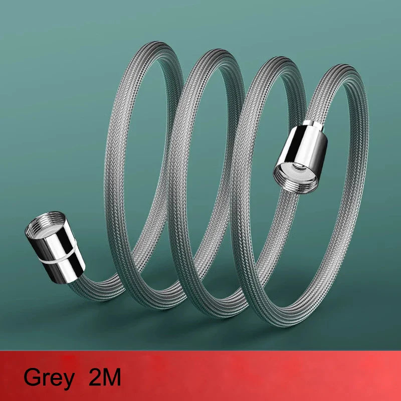 1.5m/2m G1/2" Flexible Shower Hose — High-Quality Bathroom Pipe for Handheld Shower Head