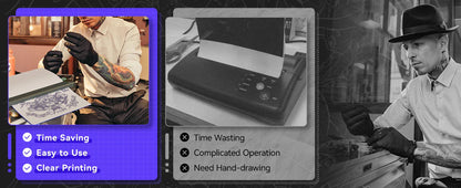 PeriPage P90 Wireless Thermal Tattoo Stencil Printer – Includes 5pcs Free Transfer Paper