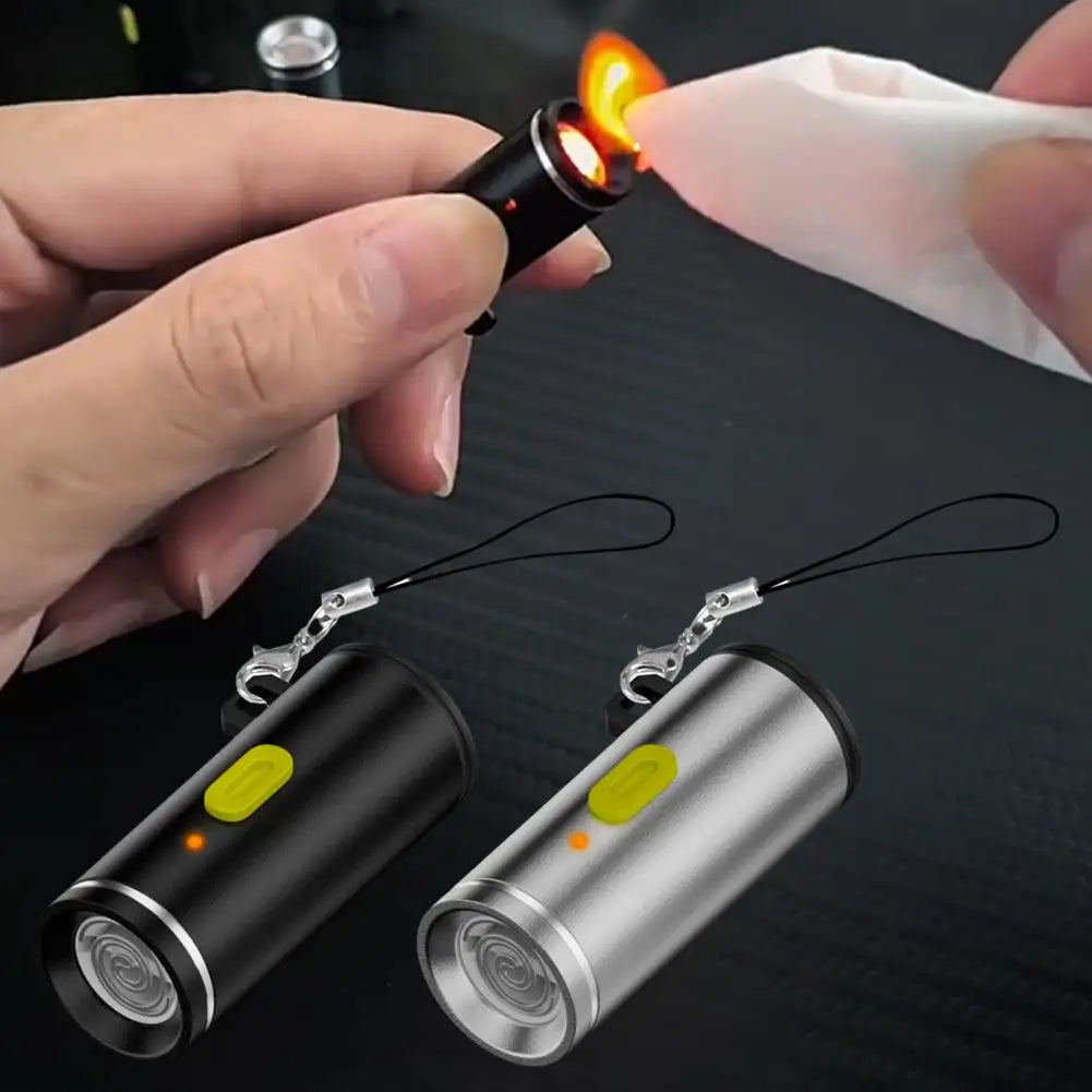 USB-C Rechargeable Windproof Electric Lighter – Portable Mini Flameless Heating Coil Fire Starter for Outdoor Use