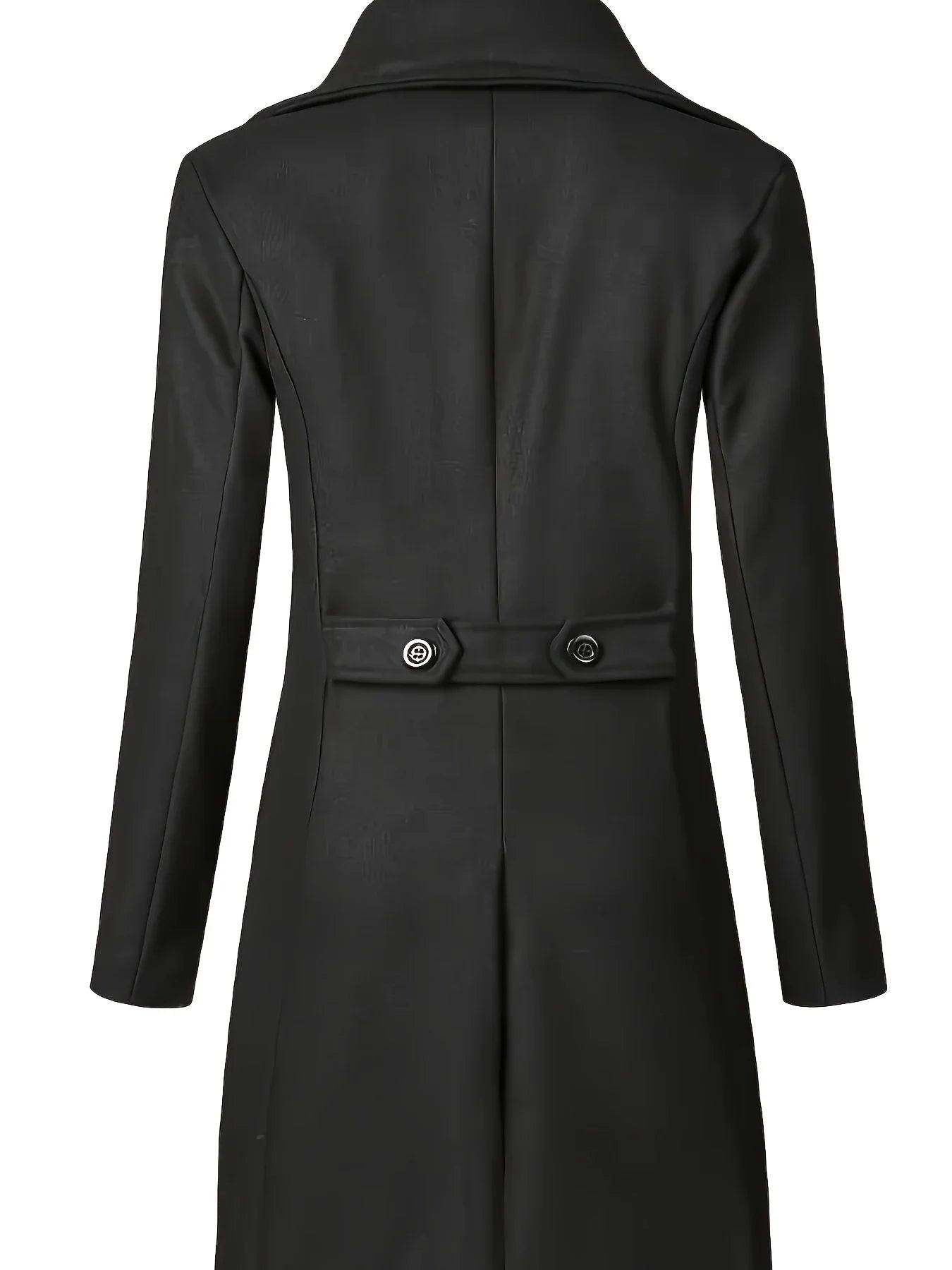 Men's Autumn & Winter Double-Breasted Casual Top Coat – Fashionable Mid-Length Coat for Men