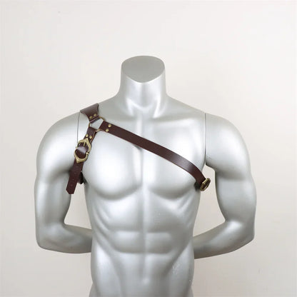 Medieval Sword Shoulder Double Back Scabbard - PU Leather Rapier Sheath with Buckle Strap for Viking Knight Cosplay