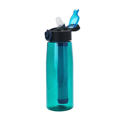 Filter Water Bottle - BPA-Free Outdoor Sports & Camping Bottle with Lockable Lid