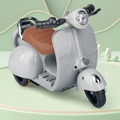 Labubu Doll Mini Electric Motorcycle – Cute Doll Toy with Lights and Music, DIY Accessories, Fun Christmas Gift for Kids