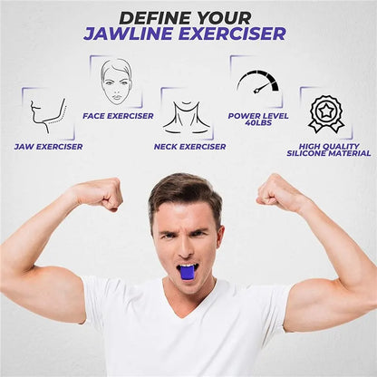 Jawline Exerciser - Facial Jaw Muscle Toner Training Fitness Ball - Anti-Aging Food-Grade Silica - Face Chin Cheek Lifting Slimming