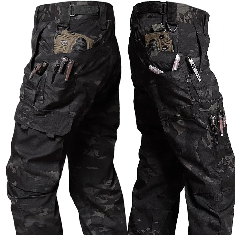 Men's Tactical Waterproof Cargo Pants – Durable Multi-Pocket Combat Trousers for Outdoor Work & Adventure