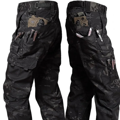 Men's Tactical Waterproof Cargo Pants – Durable Multi-Pocket Combat Trousers for Outdoor Work & Adventure