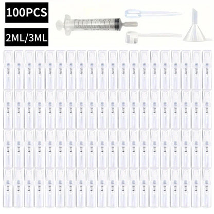 100PCS Mini Spray Bottles 2ml/3ml – BPA-Free Clear Refillable Travel Atomizer for Perfume & Cosmetics Portable Fine Mist Sprayer
