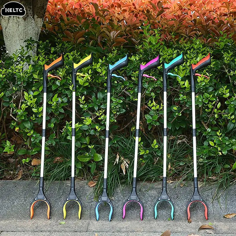 81cm Foldable Litter Picker - Portable Long Handle Garbage Grabber, Arm Extender Tool for Garden and Outdoor Clean-Up