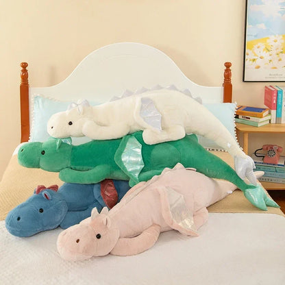 150cm Small Flying Dragon Plush Doll – Soft Stuffed Dinosaur Pillow Cushion, Christmas Gift for Kids & Girls