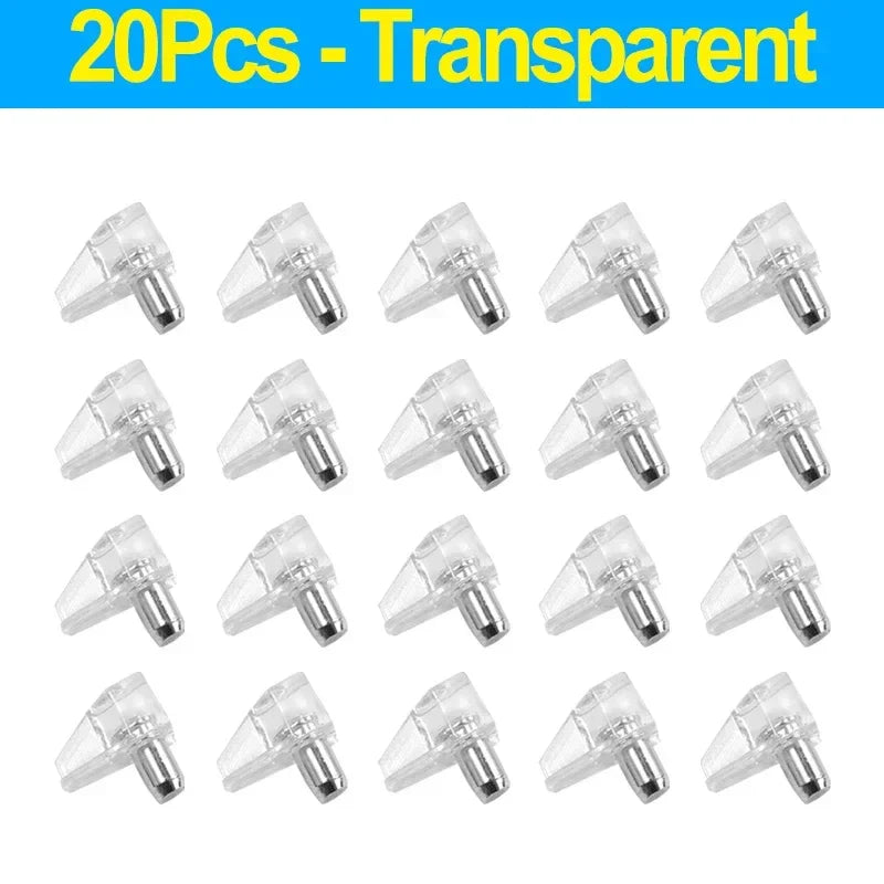 10/50PCS Plastic Shelf Support Pegs – Cabinet, Wardrobe & Glass Shelf Holder Pins for Furniture Brackets