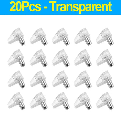 10/50PCS Plastic Shelf Support Pegs – Cabinet, Wardrobe & Glass Shelf Holder Pins for Furniture Brackets