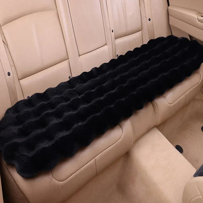 Winter Plush Car Seat Covers – Ultra-Soft Rabbit Fur Cushion Pads for Warmth, Universal Fit Auto Chair Protectors