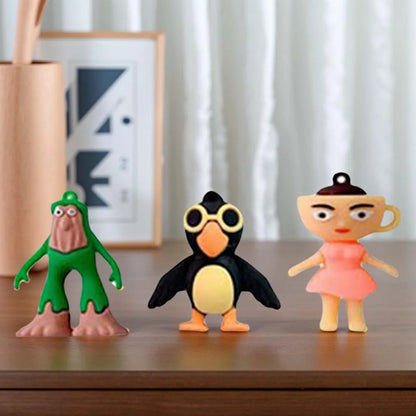 24-Day Advent Calendar – Cartoon Character Collectible Silicone Mini Figures & Surprise Ornaments Gift