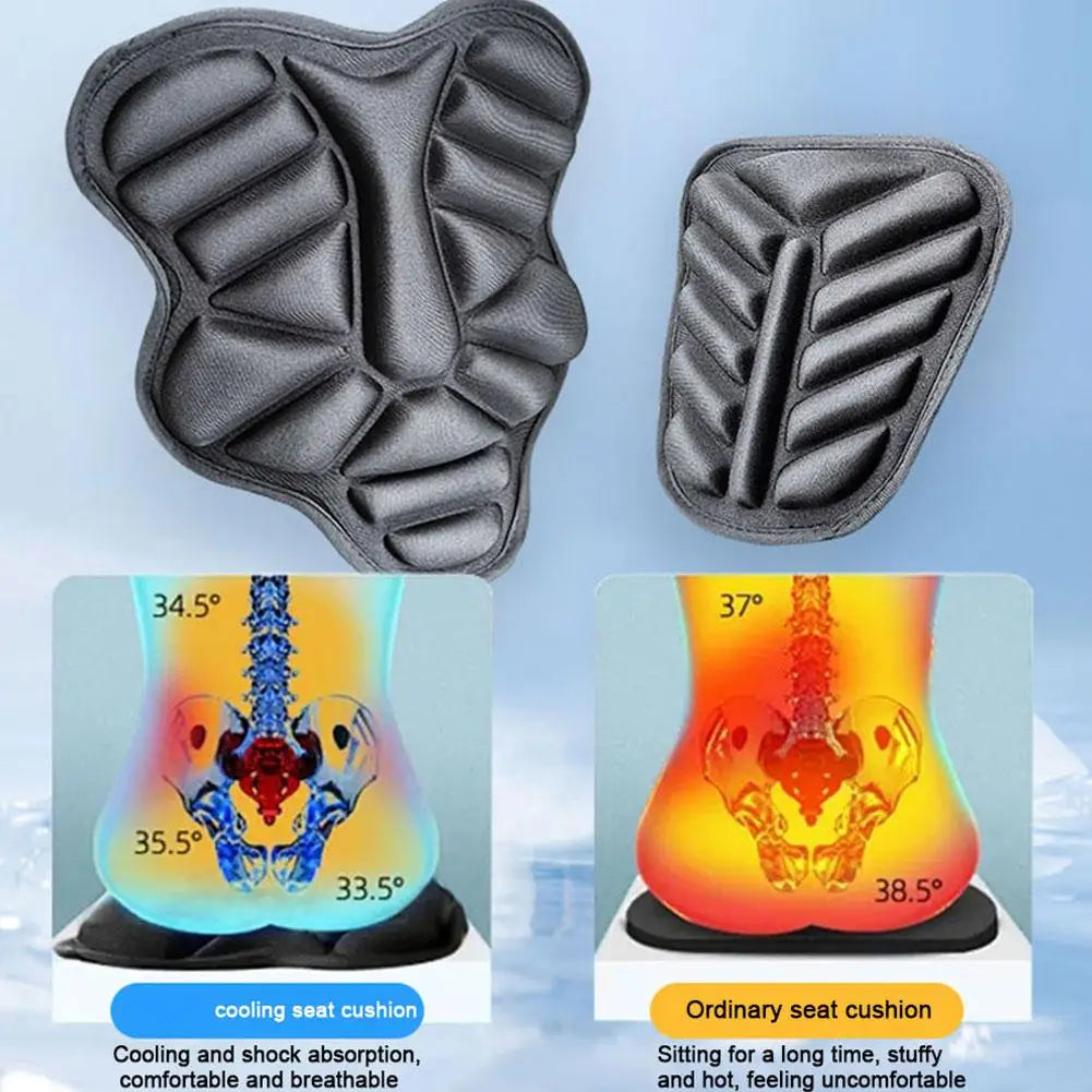 3D Motorcycle Seat Pad - Comfort Gel Cushion, Breathable Universal Shock Absorbing Seat Cover for Advanced Mountain Riding