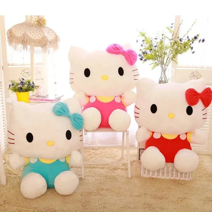 Hello Kitty Plush Toy — 20cm Sanrio Soft Stuffed KT Cat Doll, Cute Movie Character, Birthday Gift for Kids