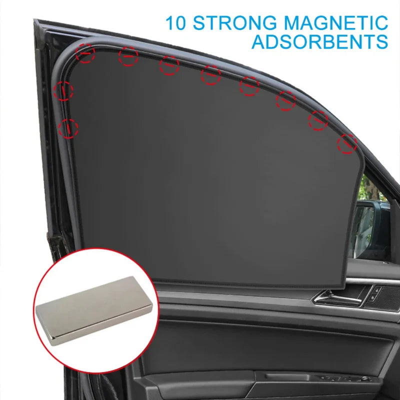 Magnetic Car Sunshade Curtains – UV Protection Window Sun Shield Covers, Double-Sided Auto Sunshade Protector DIY Car Accessories