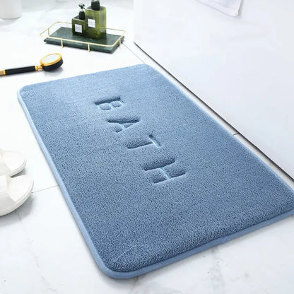 Anti-Slip Faux Cashmere Memory Foam Carpet – Super Absorbent Coral Fleece Floor Mat for Kitchen, Living Room & Bathroom