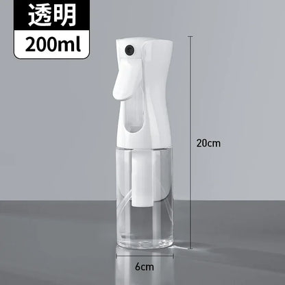 Refillable Hair Spray Bottle – 200/300/500ml Continuous Mist Water Sprayer for Salon & Home Hair Care