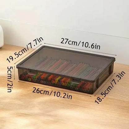 A4 Dustproof Document Organizer Box – Black Transparent File Storage Container for Certificates and Easy Organization