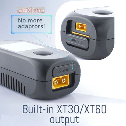 ToolkitRC M4Pocket V2 80W Mini Smart Charger – 5A Compact Outdoor USB-C Charger with XT30/XT60 Output for 1-4S LiPo, LiHV & LiFe Batteries