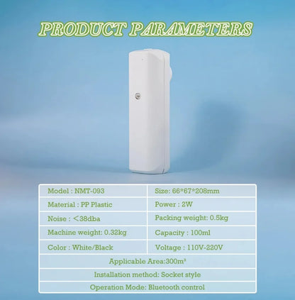 Plug-in Wall Fragrance Diffuser – Waterless Smart Essential Oil Diffuser for Home & Room Scented Air