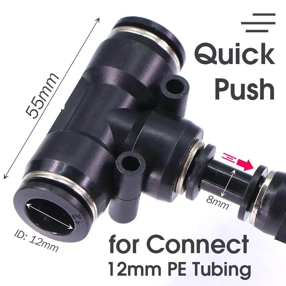 3/8" Misting Cooling System Kit – 360° 0.6mm Nozzle Atomizer with PE Tubing & 80 Mesh Filter for Garden Irrigation Watering