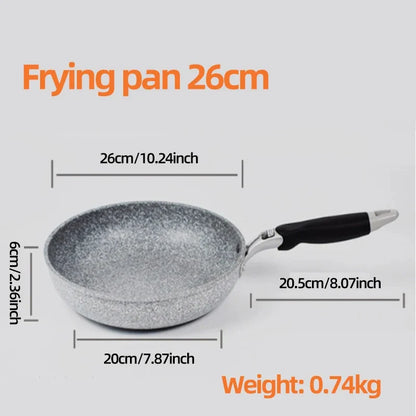 Durable Stone Frying Pan – 20/24/26/28cm Non-Stick Skillet for Pancakes, Eggs & Induction Cooking
