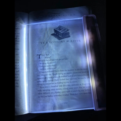 LED Flat Plate Panel Book Light - Portable Eye-Caring Bookmark for Night Vision Reading, Study, Car Travel