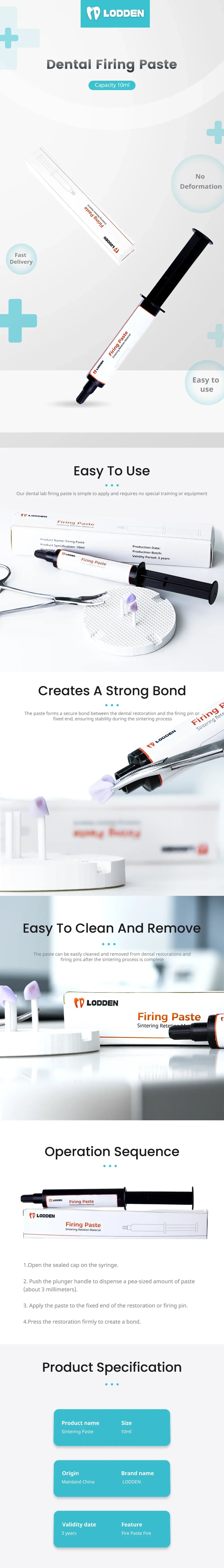 Dental Lab Firing Paste for Veneer Crown & Bridge Sintering Furnace – Sintering Materials