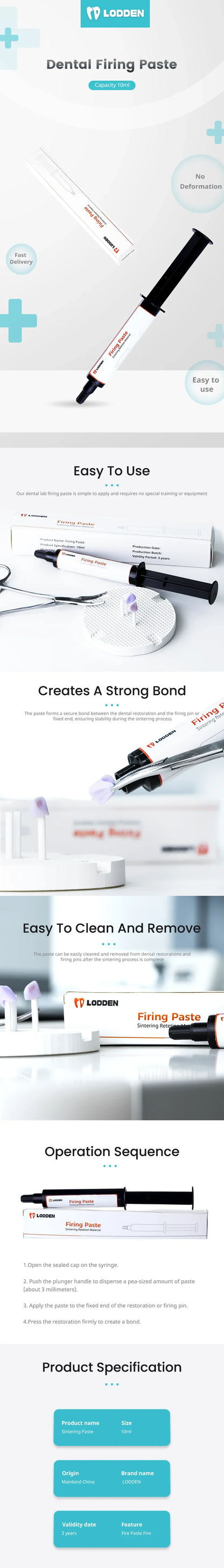 Dental Lab Firing Paste for Veneer Crown & Bridge Sintering Furnace – Sintering Materials