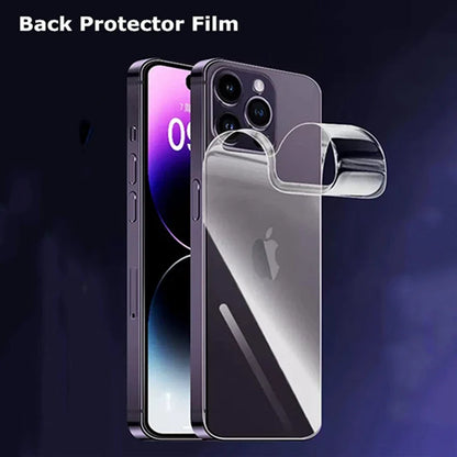 Hydrogel Film Back Screen Protector for iPhone 13 Mini, 12, 13 Pro Max, 14 Pro, 15 Pro Max & 16 Pro Max – Not Glass