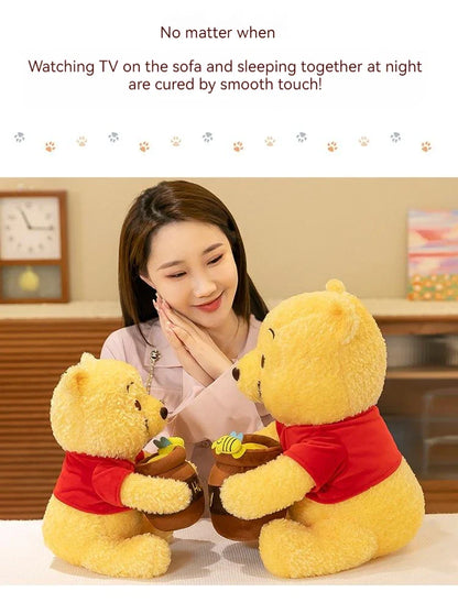 35–55cm Winnie the Pooh Plush Toy — Anime Disney Honey Jar Soft Stuffed Pooh Bear for Kids, Children, Kawaii Birthday Gift