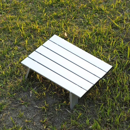 WESTTUNE Mini Camping Table | Ultralight Portable Aluminum Alloy Outdoor Table | Roll-Up Folding Table for Backpacking Picnic BBQ