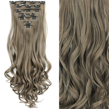 Women’s 7Pcs Hair Extensions with 16 Clips – Natural Black Straight Ombre Hairpiece