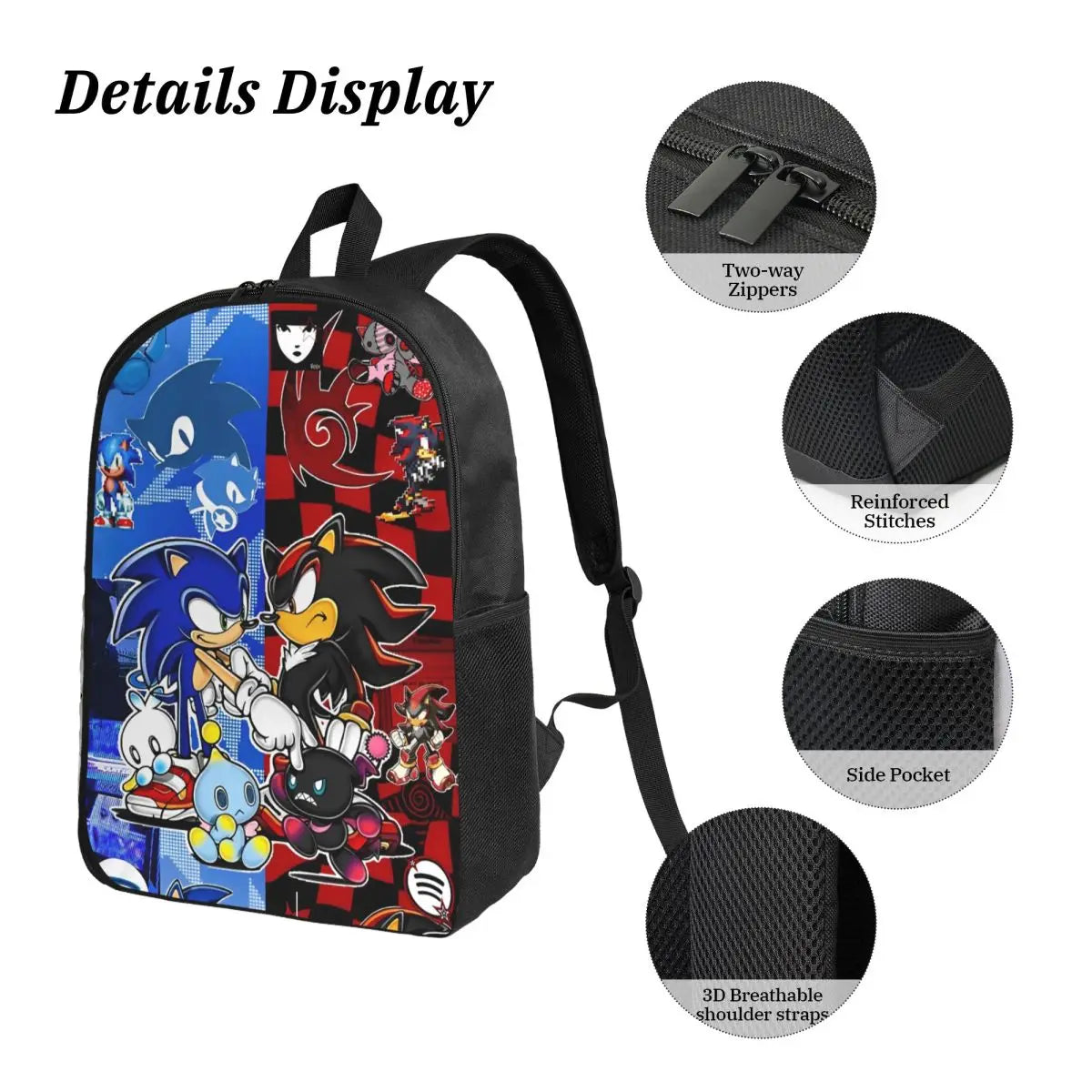 3-Piece Student Backpack Set - Cartoon School Bag with Lunch Bag and Pencil Case