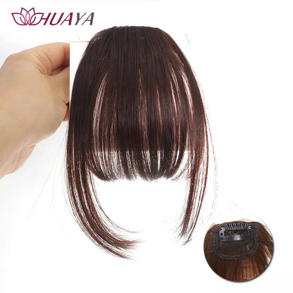 Synthetic Air Bangs Clip-In Hair Extension - Invisible Natural Front Fringes Fiber Hair Accessory