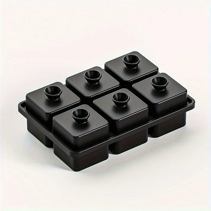 Easy-Release Silicone Ice Cube Tray with Funnel – Stackable Leakproof Design for Whiskey & Drinks, Perfect for Parties & Home