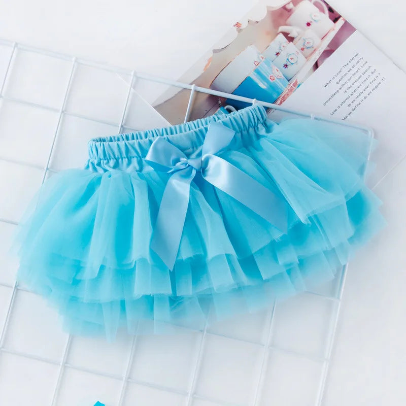 Baby Girl Tutu Skirt - Fluffy Multi-Layer Princess Pantskirt for Parties