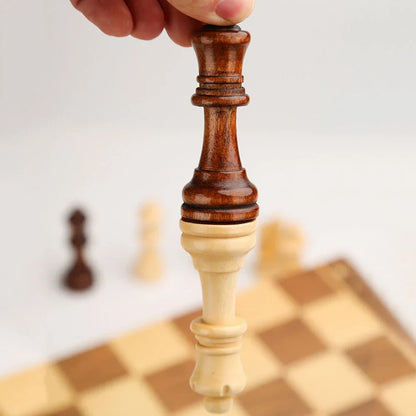 29x29cm Large 3-in-1 Chess Board – Foldable Chess, Checkers & Backgammon Set for Kids & Adults, Strategic Thinking Game