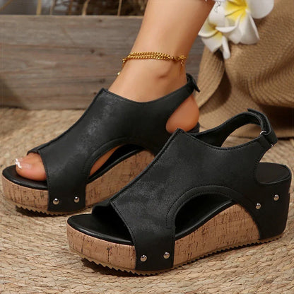 Women’s High Heel Platform Sandals – Summer Wedge Peep Toe Slippers, Stylish Sandalias de Mujer