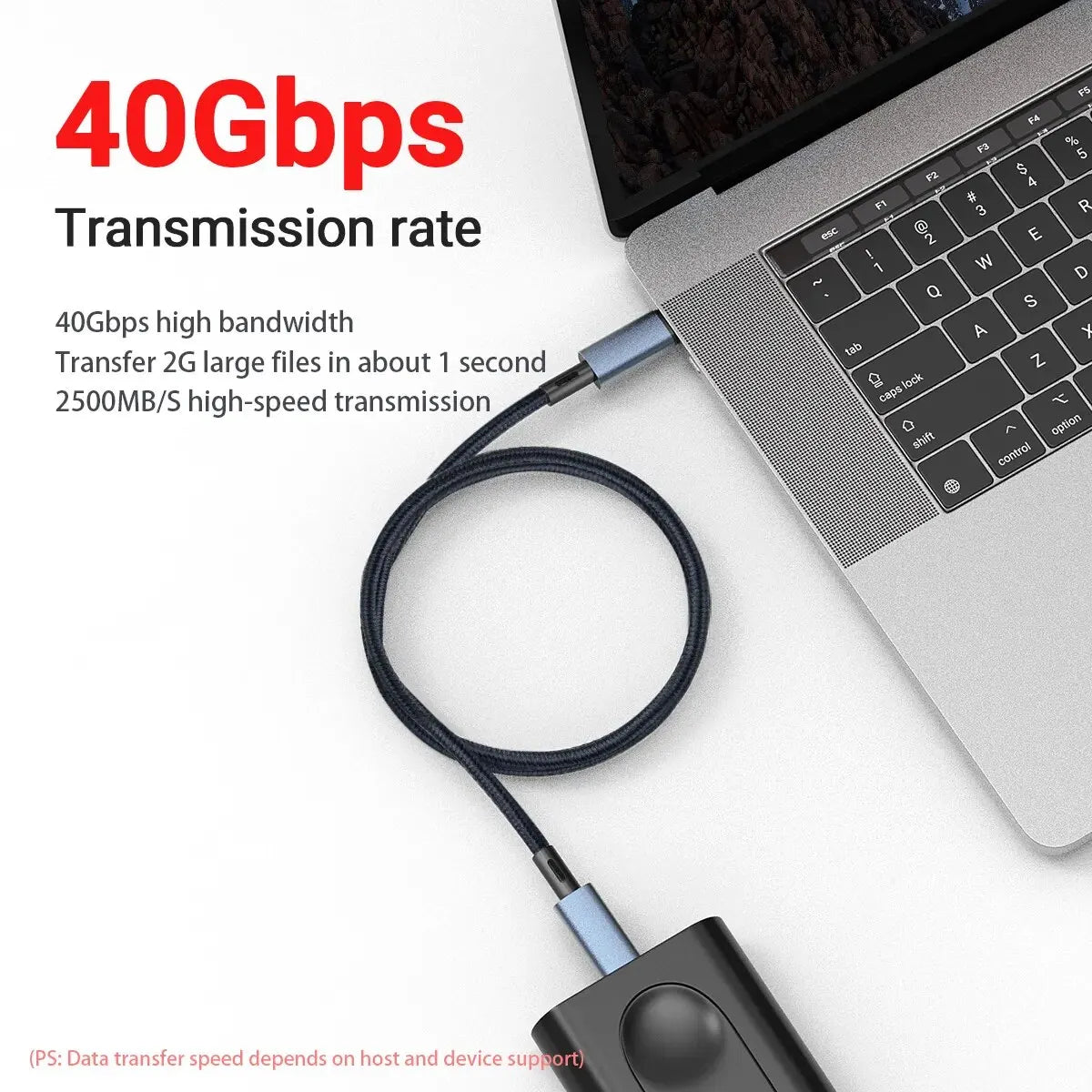 240W USB-C to USB-C Fast Charging Cable — 39.37” Braided High-Speed 40Gbps with 8K Video for iPhone 15 Pro/Max & Samsung Galaxy S22/23