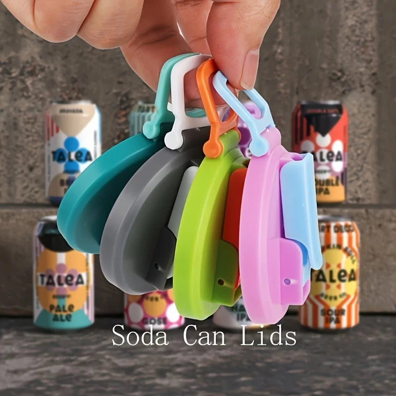Reusable Soda Can Lid - Drink Cover with Straw for Beverages, Juice, and Soft Drinks